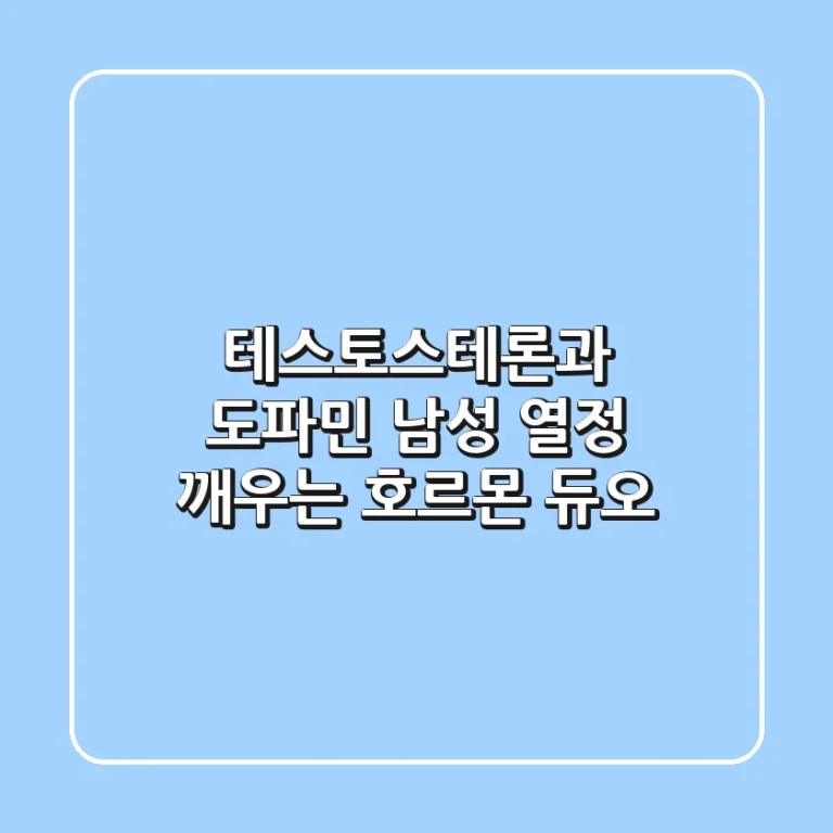 테스토스테론과 도파민: 남성 열정 깨우는 호르몬 듀오!