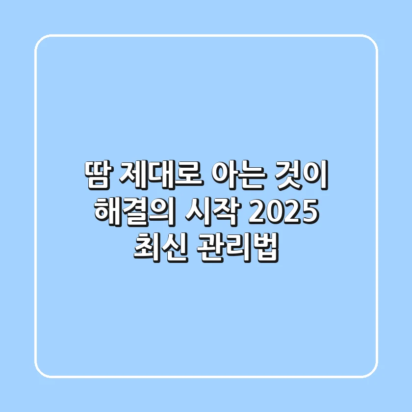 땀, 제대로 아는 것이 해결의 시작! (2025 최신 관리법)